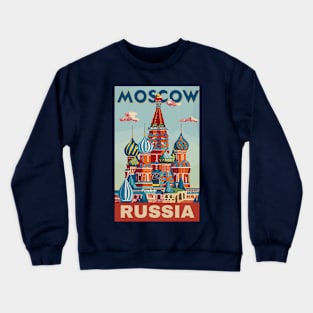 A Vintage Travel Art of Moscow - Russia Crewneck Sweatshirt